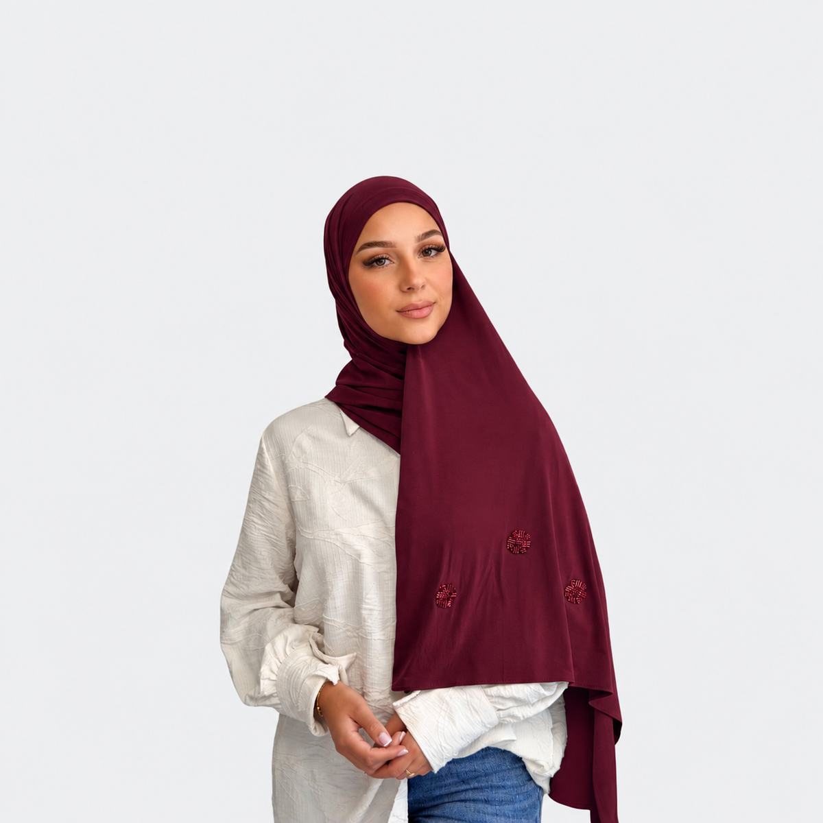 Hijab Strass Fleur