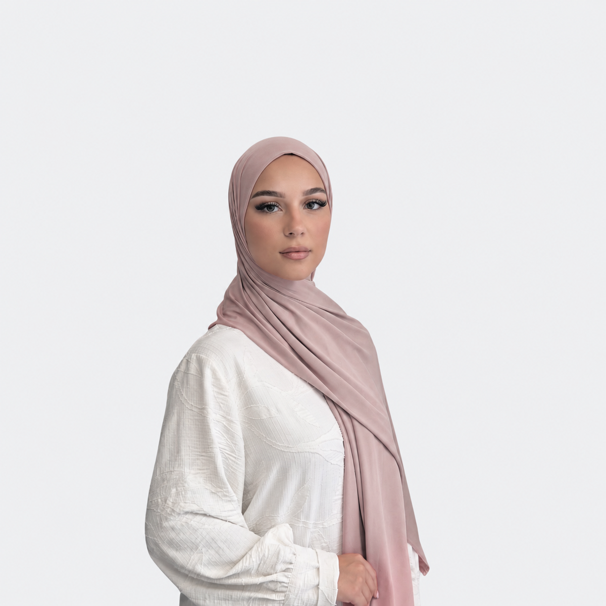 Hijab Liquide - Or rose