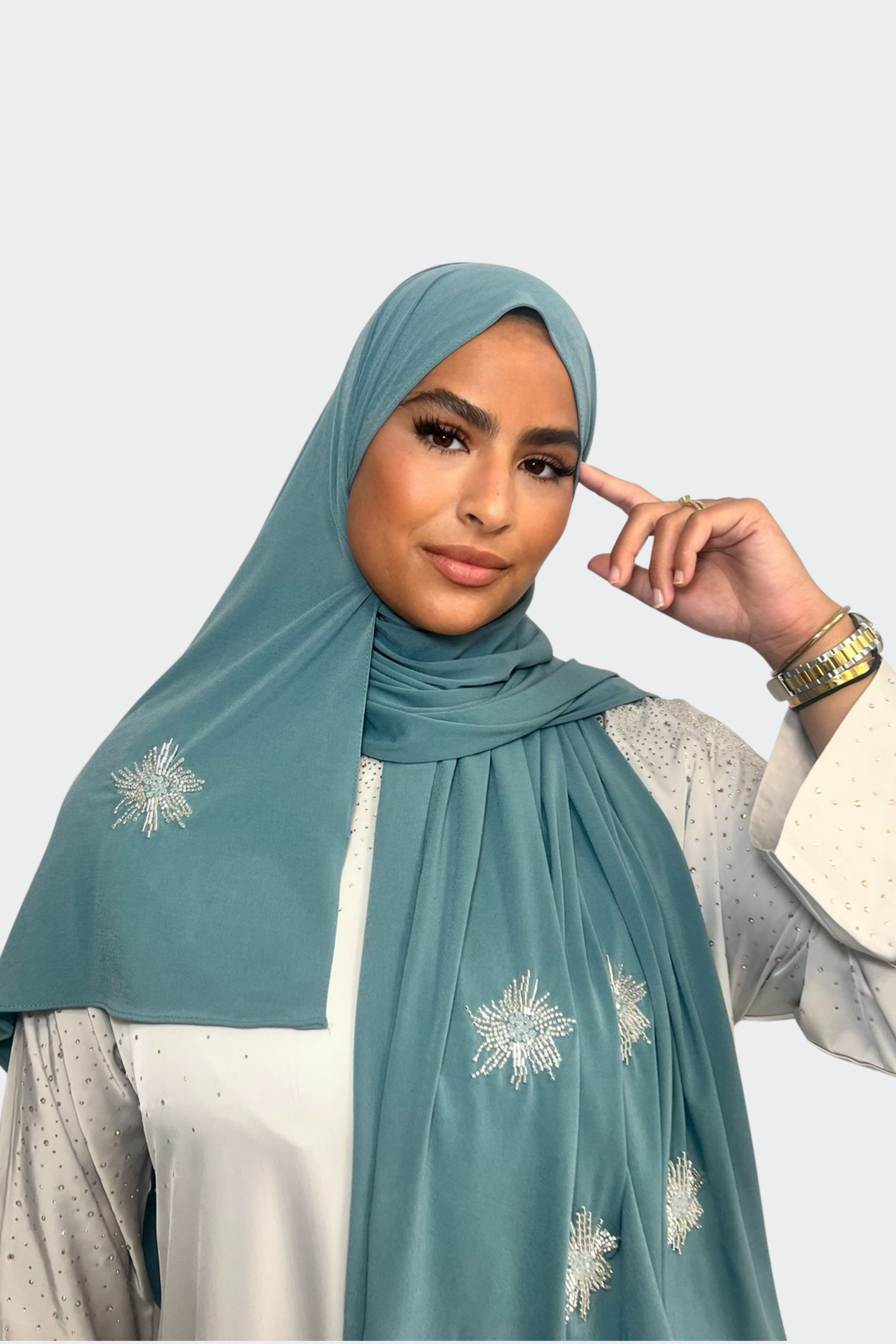 Hijab Strass Fleur